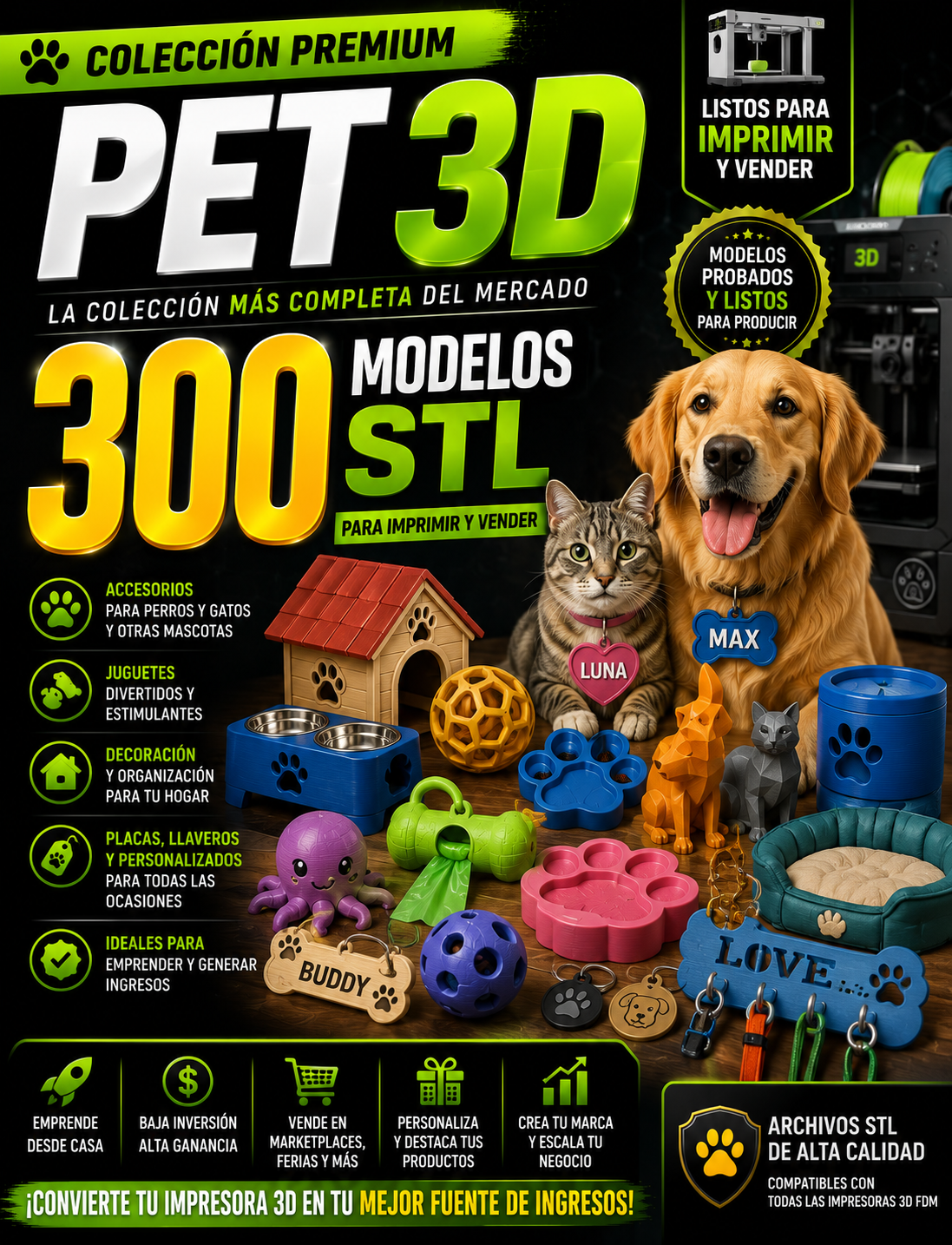 Pack Profesional de 300 modelos STL