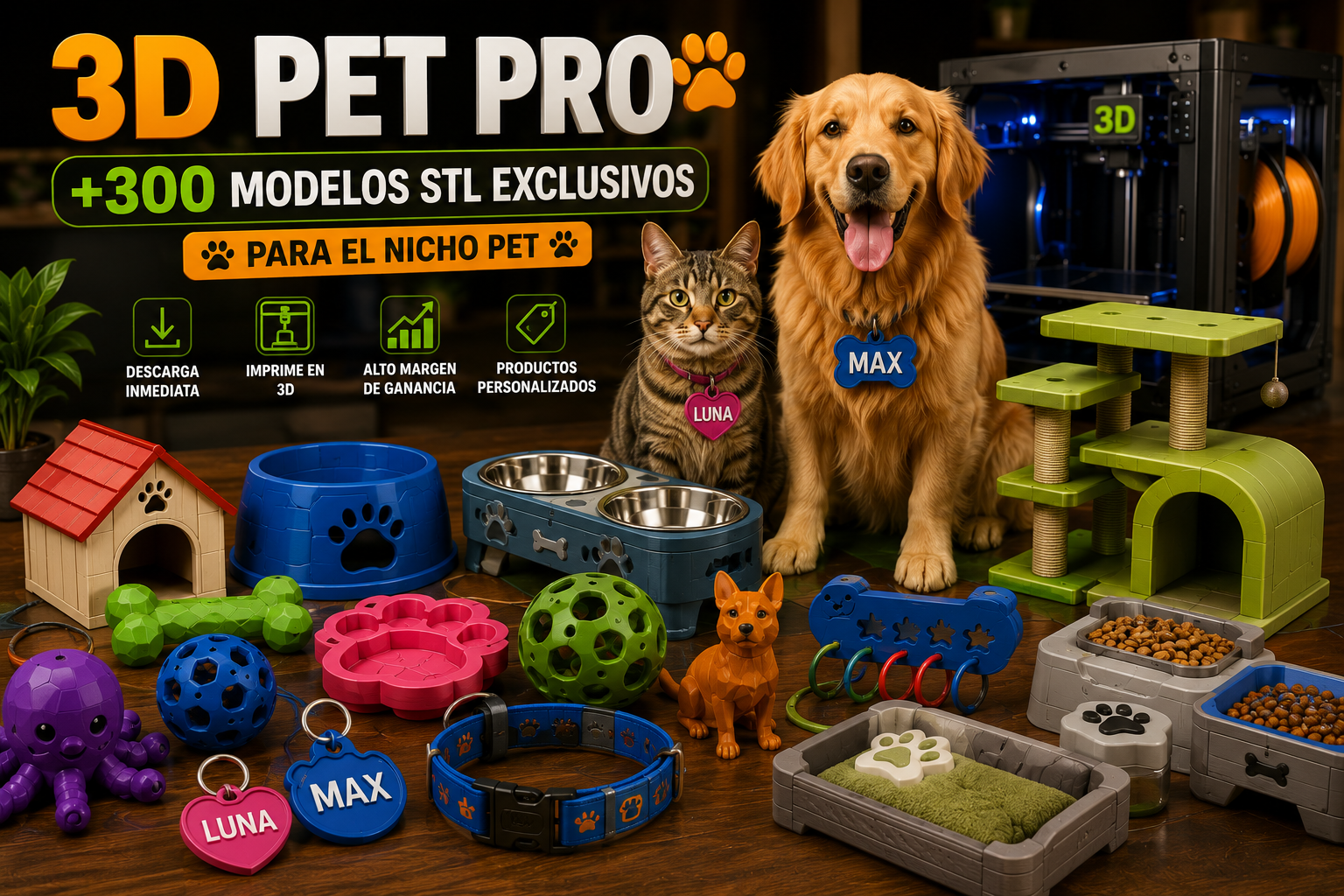 PET 3D PRO, colección de modelos STL para mascotas
