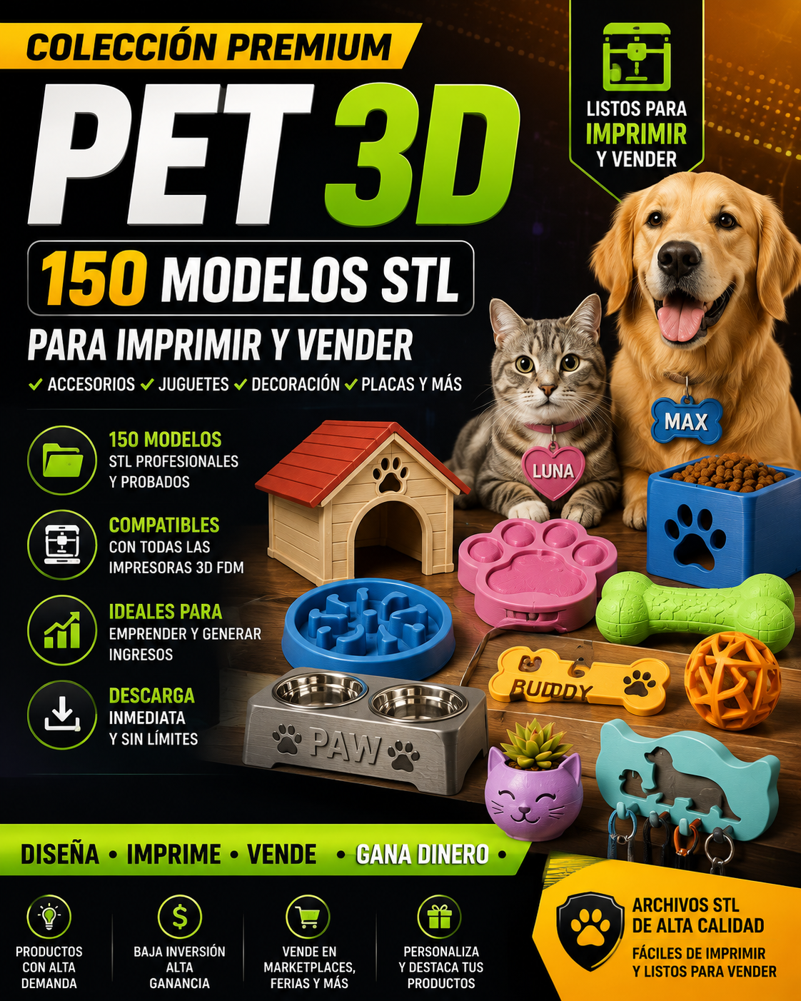 Pack Starter de 150 modelos STL